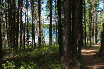 Approaching Clearwater Lake near trails end 5//24/17