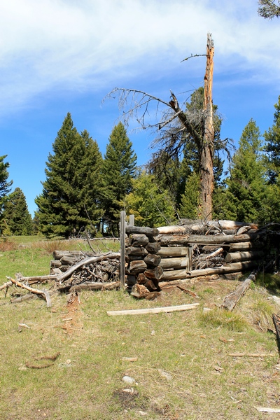 First of several structures seen upon entering Coloma (ghost town) Montana