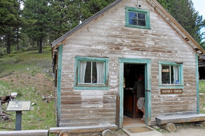 Dahl's Saloon often called 'The Joint'  (now the Visitor's Center) built in 1938 by Ole Dahl.  The saloon operated until the mid-1960s.