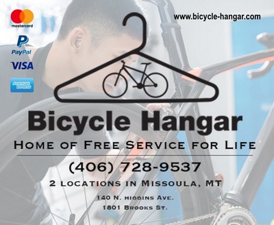 The Bicycle Hangar - Home of Free Service for Life - 2 Locations in Missoula, MT 140 N. Higgins Ave, 1801 Brooks St. 406-728-9537