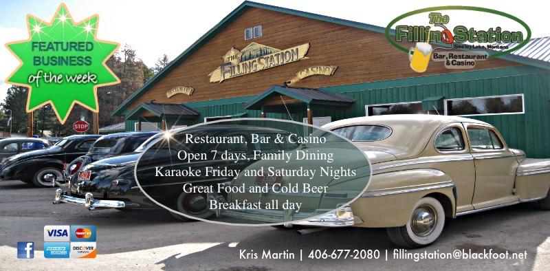 The Filling Station Bar, Restaurant and Casino - Seeley Lake, MT 59868 - Kris Martin, Owner - 406-677-2080