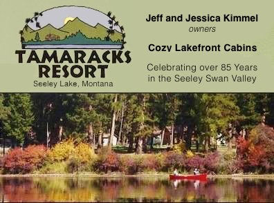 TAMARACKS RESORT, SEELEY LAKE, MT, Cozy Lakefront Cabins, Celebrating over 85 years in the Seeley-Swan Valley, 3481 Hwy 83 N, Seeley Lake, MT 59868, 406-677-2433, 800-477-7216, www.tamaracks.com, info@tamaracks.com