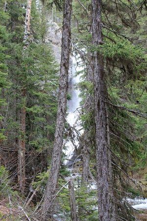 Upper Morrell Falls as seen from above lower Morrell Falls near Seeley lake, MT